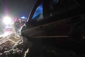 PKW-Bergung Schrattenstrasse durch FF Abtenau