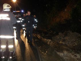 Aufräumarbeiten Murenabgang durch FF Abtenau