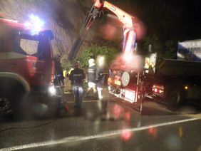 Aufräumarbeiten Murenabgang durch FF Abtenau
