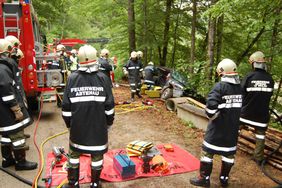 Gemeinschaftsübung Rotes Kreuz, LZ Voglau und FF Adnet