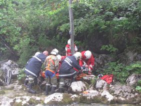 Gemeinschaftsübung Rotes Kreuz, LZ Voglau und FF Adnet