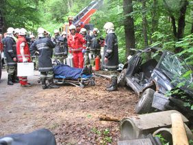 Gemeinschaftsübung Rotes Kreuz, LZ Voglau und FF Adnet