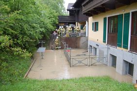 Einsatz Hochwasser Ortsteil Voglau