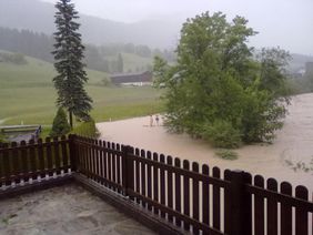Einsatz Hochwasser Ascherbach der FF Abtenau