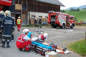 Brandübung Unterschwarzerbachbauer der FF Abtenau