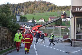 Feuerwehrübung bei der HS Abtenau