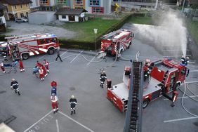 Feuerwehrübung bei der HS Abtenau