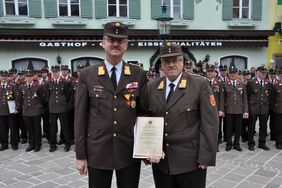 Ehrung des Ortsfeuerwehrkommandandten mit dem Verdienstzeichen ÖBFV 3. Stufe