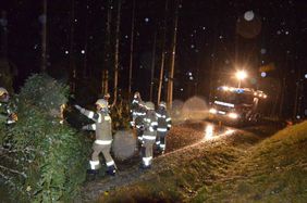 Aufräumarbeiten der Freiwilligen Feuerwehr Abtenau nach Sturm