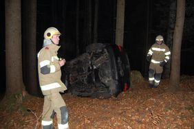 Feuerwehr Abtenau PKW-Bergung Gschwand