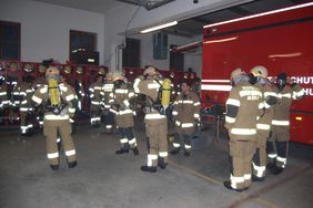 Anlegen der Atemschutzmasken