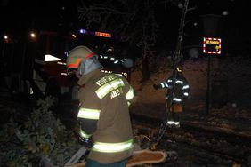 Aufräumarbeiten der FF Abtenau nach Schneefall