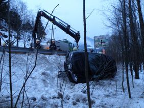 Feuerwehr Abtenau - PKW-Bergung am Voglauberg