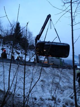Feuerwehr Abtenau - PKW-Bergung am Voglauberg