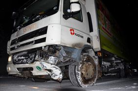 Bergearbeiten der Freiwilligen Feuerwehr auf der B166