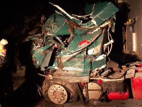 Totalschaden am LKW
