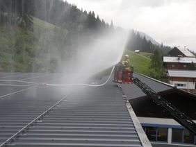 Brandübung Zug 2 der Feuerwehr Abtenau