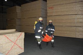 Feuerwehrübung bei Fa. Weinberger Holz Abtenau