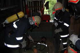 Feuerwehrübung landwirtschaftliches Objekt Abtenau