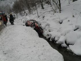FF Abtenau - PKW-Bergung Raingraben