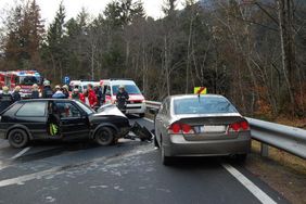 Feuerwehreinsatz Verkehrsunfall Voglauberg