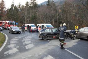 Feuerwehreinsatz Verkehrsunfall Voglauberg