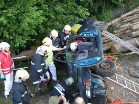 Gemeinschaftsübung FF Abtenau, Rotes Kreuz und LZ Voglau
