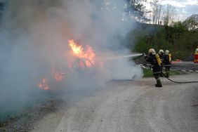 Verkehrsunfallsübung der Freiwilligen Feuerwehr Abtenau