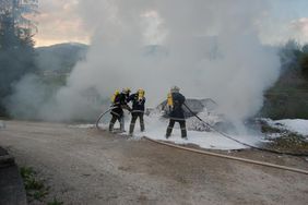 Verkehrsunfallsübung der Freiwilligen Feuerwehr Abtenau