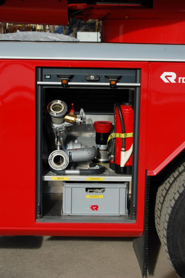Geräteraum 6 Drehleiter der Feuerwehr Abtenau