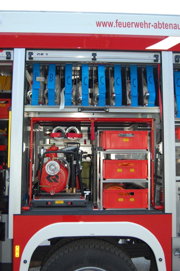 Geräteraum 3 des Löschfahrzeuges der Feuerwehr Abtenau